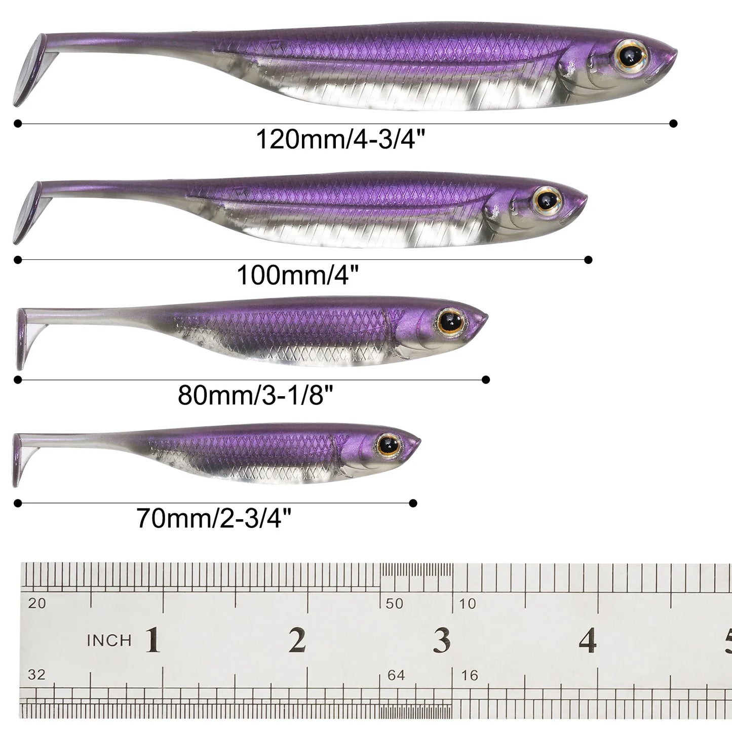 Paddle Tail Shad Swimbait (Various Sizes) - Duke's Fishing Supply