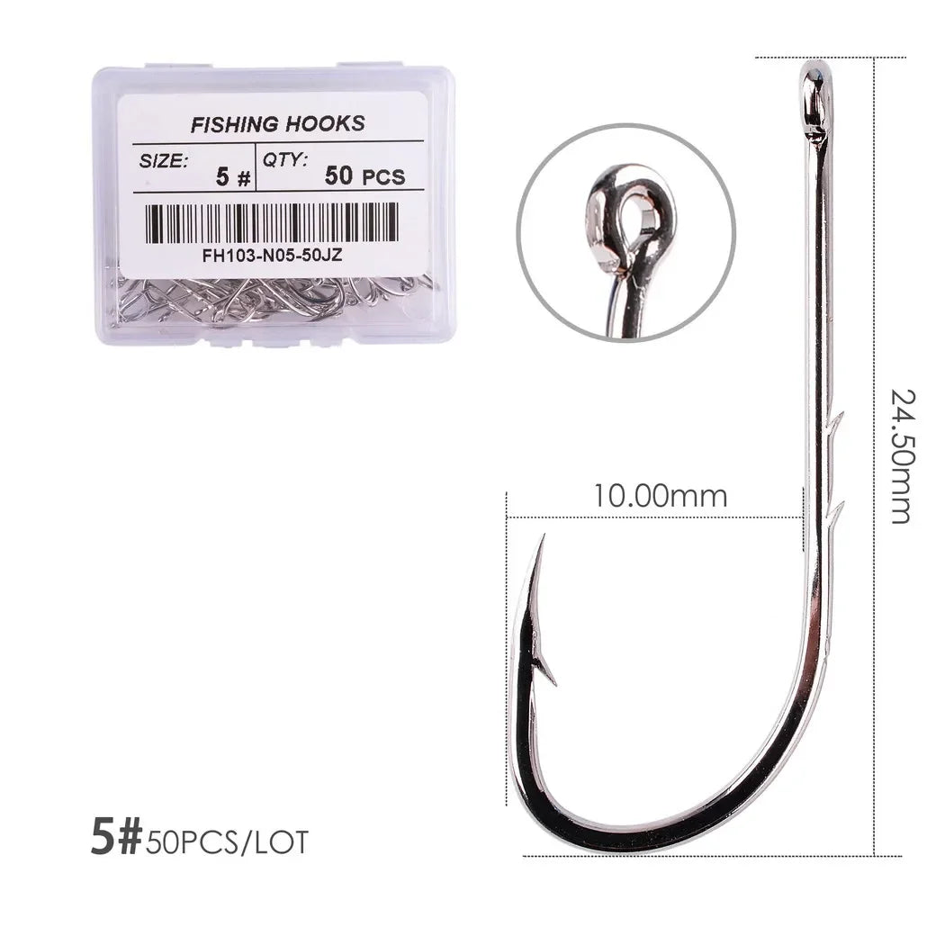 Barbed Long Shank Hooks (50/pk) - Duke's Fishing Supply