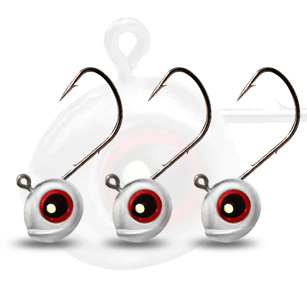 5-20Pcs Big Fish Eye Jig Head Hooks 2.5g 3.5g 5g Shank Barbed Root Ned Rig Fishing Soft Lure Kit Tackle Pesca Gear Fishhook - Duke's Fishing Supply