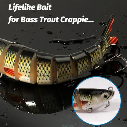 GOBAIT Swimbait 11g 16g 27g Multi Joint Lure Slow Sinking Bionic Swimming Pesca Bass Treble Hook Carp Fishing Tackle Hard Bait - Duke's Fishing Supply