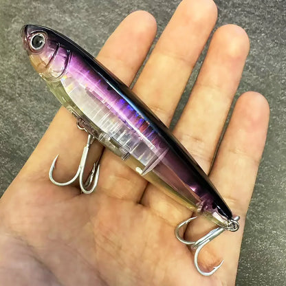 GOBAIT Floating Pencil Bait 17.5g 10cm Topwater Walk The Dog Fishing Lure 3D Swimbait Hook Popper Pesca Minnow Rattle Cranbait - Duke's Fishing Supply