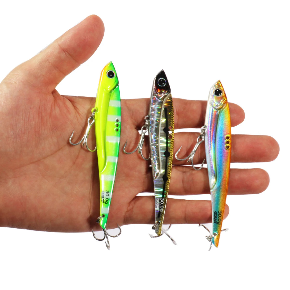 GOBAIT VIB Fishing Lure 20g 25g 30g Metal Jig Sinking Blade Hook Spinner Spoon Cast VIBRATION Carbon Steel Tackle Hard Bait - Duke's Fishing Supply