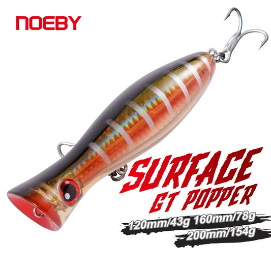 Noeby Blooper Popper Fishing Lures 120mm 43g 160mm 78g 200mm 150g Saltwater Topwater Artificial Hard Bait for GT Fishing Lure - Duke's Fishing Supply