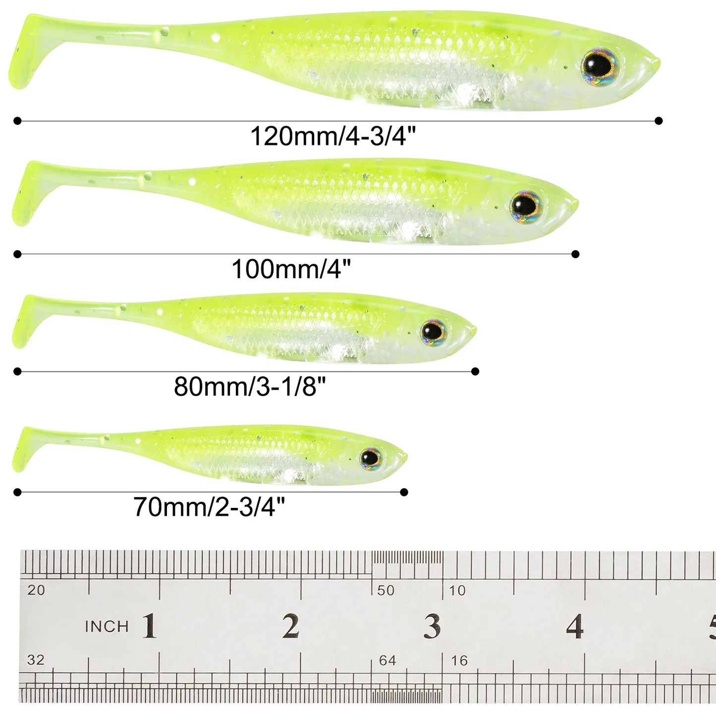 Paddle Tail Shad Swimbait (Various Sizes) - Duke's Fishing Supply