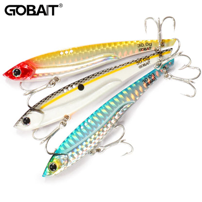 GOBAIT VIB Fishing Lure 20g 25g 30g Metal Jig Sinking Blade Hook Spinner Spoon Cast VIBRATION Carbon Steel Tackle Hard Bait - Duke's Fishing Supply