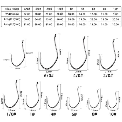 Carbon Steel Circle Hook (10/pk) - Duke's Fishing Supply