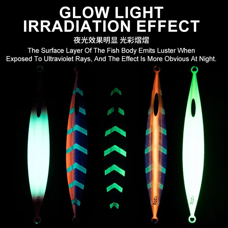 1pcs Vertical Speed Jigs120g150g200g250g300gSea Biomimetic Fish Iron PlateBait WobblerFishing Lure Artificial Ocean Boat Fishing - Duke's Fishing Supply