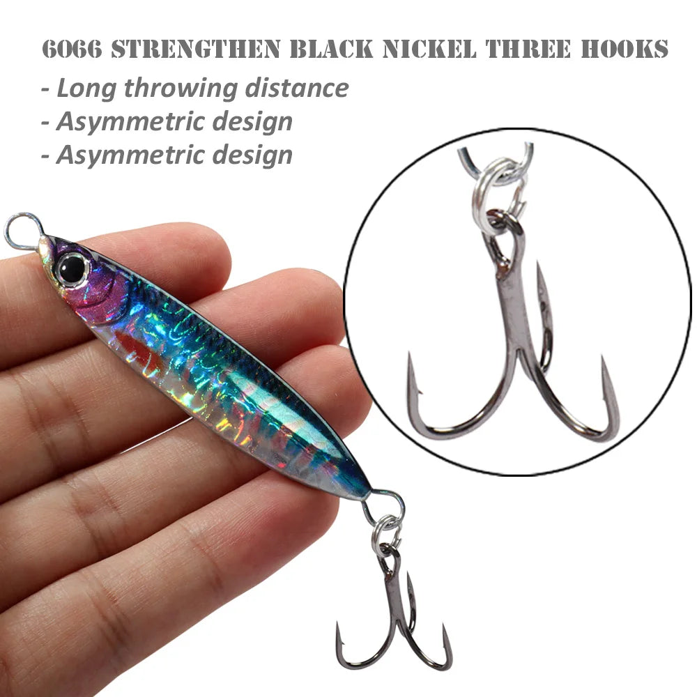 5pcs Metal Jig Lure kit 7g 10g 20g 30g 40g Spinner Sinking Pencil Fishing Tackle Feather Treble Hooks Pesca Cast 2/3/5pcs Baits - Duke's Fishing Supply