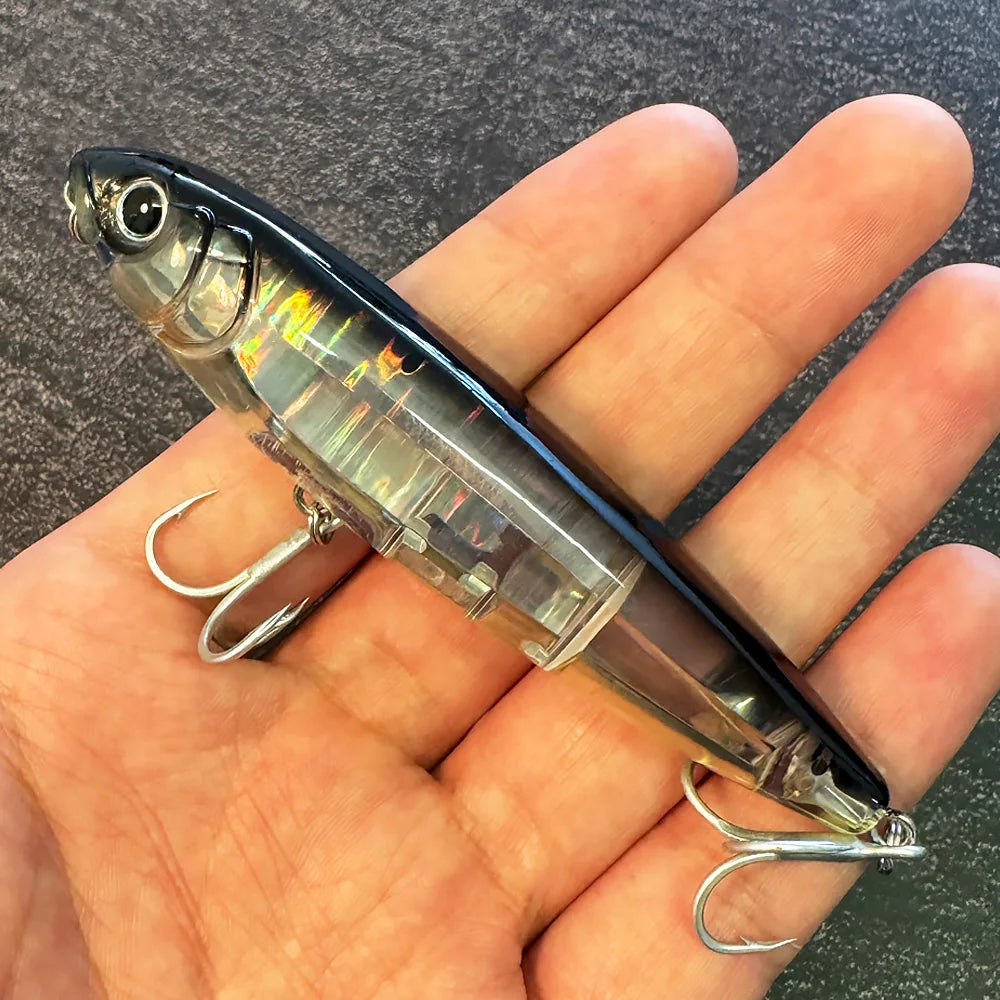 GOBAIT Floating Pencil Bait 17.5g 10cm Topwater Walk The Dog Fishing Lure 3D Swimbait Hook Popper Pesca Minnow Rattle Cranbait - Duke's Fishing Supply