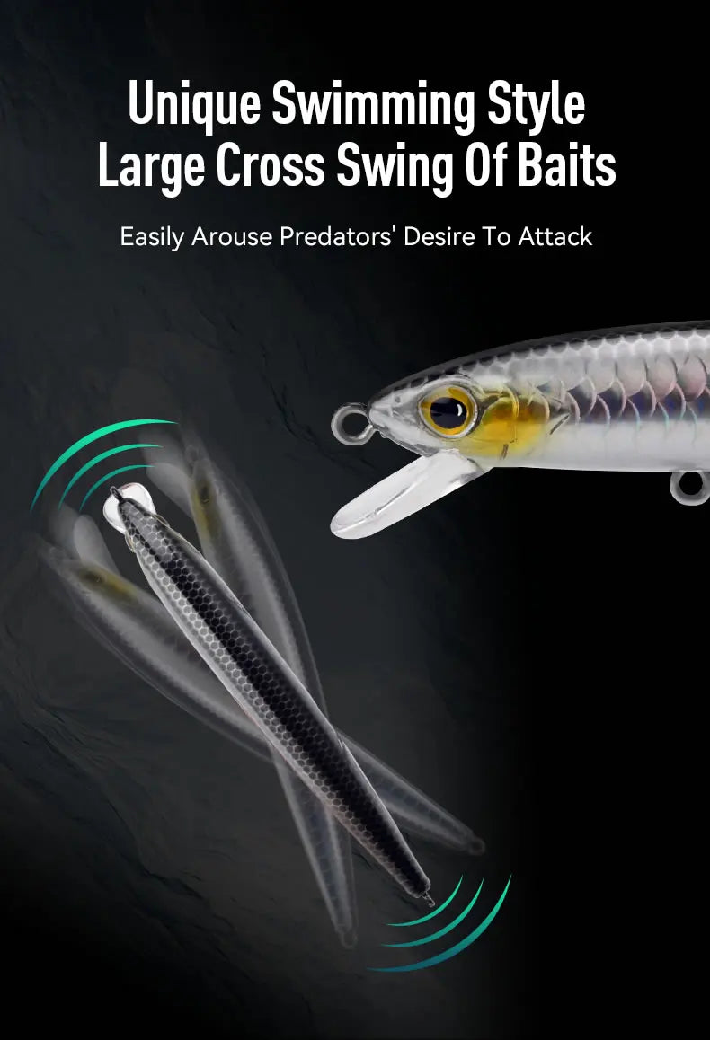 KINGDOM SP Shadow Fishing Lures 6.5g 9g 14g 14.2g Suspending Minnow Wobbler Crank Baits Artificial Sea Bass Pike Fishing Tackle - Duke's Fishing Supply