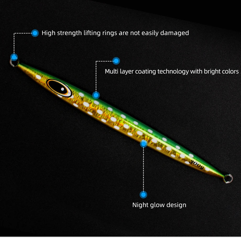 Sexfox Trolling Boat Fishing Slow Jigging Speed Sinking Vertical Metal Heavy Jig Tuna Deep Sea Fishing Lure - Duke's Fishing Supply