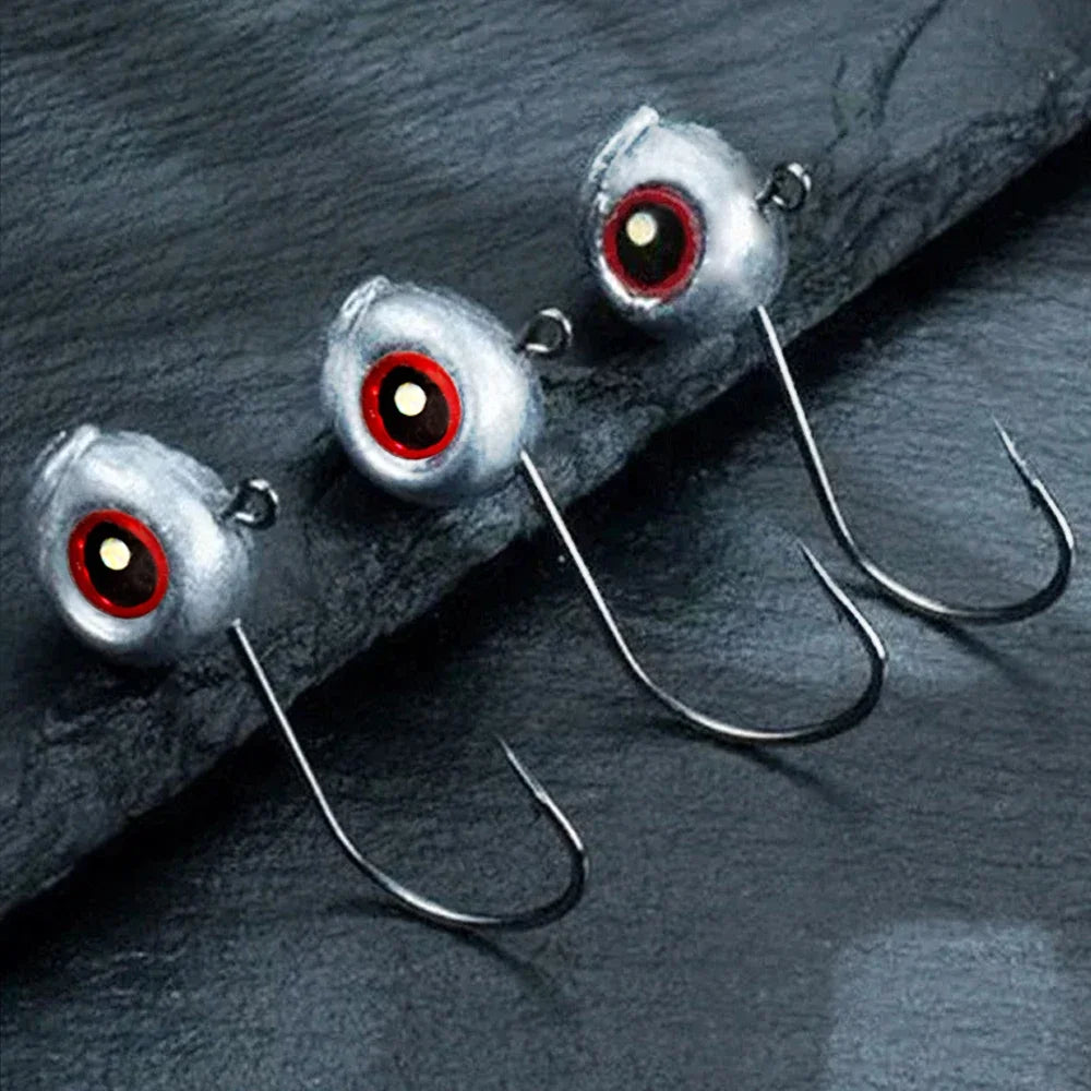 5-20Pcs Big Fish Eye Jig Head Hooks 2.5g 3.5g 5g Shank Barbed Root Ned Rig Fishing Soft Lure Kit Tackle Pesca Gear Fishhook - Duke's Fishing Supply