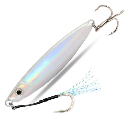 Metal Jig Fishing Lure 20g Shore Cast Hook Swimbait Artificial Bait Laser Cover Pesca Sea Pike Bass Accessories Spinning Tackle - Duke's Fishing Supply