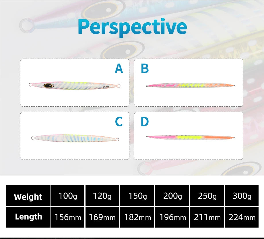 Sexfox Trolling Boat Fishing Slow Jigging Speed Sinking Vertical Metal Heavy Jig Tuna Deep Sea Fishing Lure - Duke's Fishing Supply