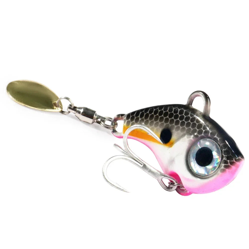 GOBAIT Spinner Bait 10g 20g 30g VIB Spoon Metal Jig Fishing Vibration Tackle Blade Pesca Rotating Spinning Lure Gear Spinnerbait - Duke's Fishing Supply