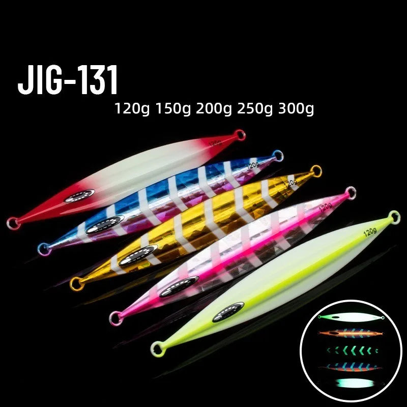 1pcs Vertical Speed Jigs120g150g200g250g300gSea Biomimetic Fish Iron PlateBait WobblerFishing Lure Artificial Ocean Boat Fishing - Duke's Fishing Supply