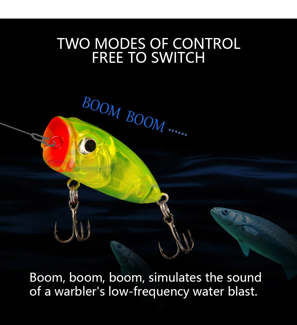 LETOYO 35mm 3.7g Micro Popper Fishing Lure Topwater Mini Artificial Hard Baits Wobblers For Stream Trout Bass Fishing Lures - Duke's Fishing Supply