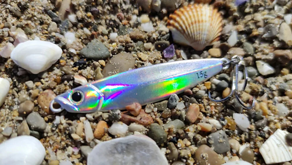 Metal Jig Fishing Lure 20g Shore Cast Hook Swimbait Artificial Bait Laser Cover Pesca Sea Pike Bass Accessories Spinning Tackle - Duke's Fishing Supply