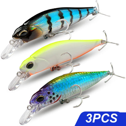 Fishing Lure Kit Floating 8.5g Bait Sinking Minnow 5g Wobbler Swimbait Carp Fishing Tackle Rattle Cranbait Set Pesca Jerkbait - Duke's Fishing Supply