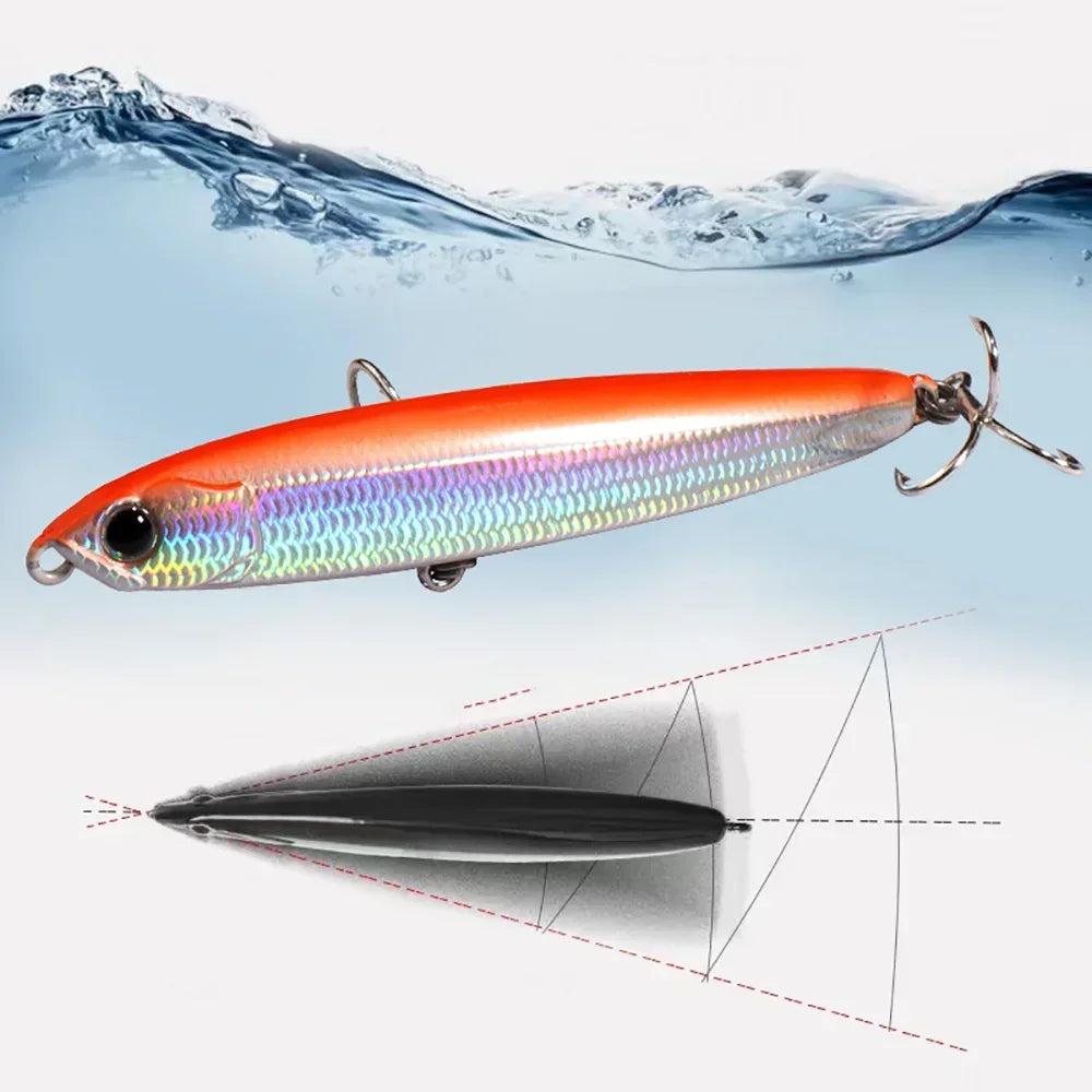 GOBAIT Sinking Pencil Bait 10g 14g 18g 24g Minnow 8cm 10cm Fishing Hook Metal Jig Wobbler Plopper Casting Gear Popper Pesca Lure - Duke's Fishing Supply