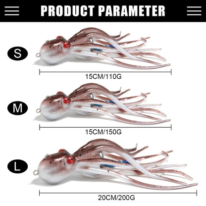 Luminous Octopus Jig (110-200g) - Duke's Fishing Supply
