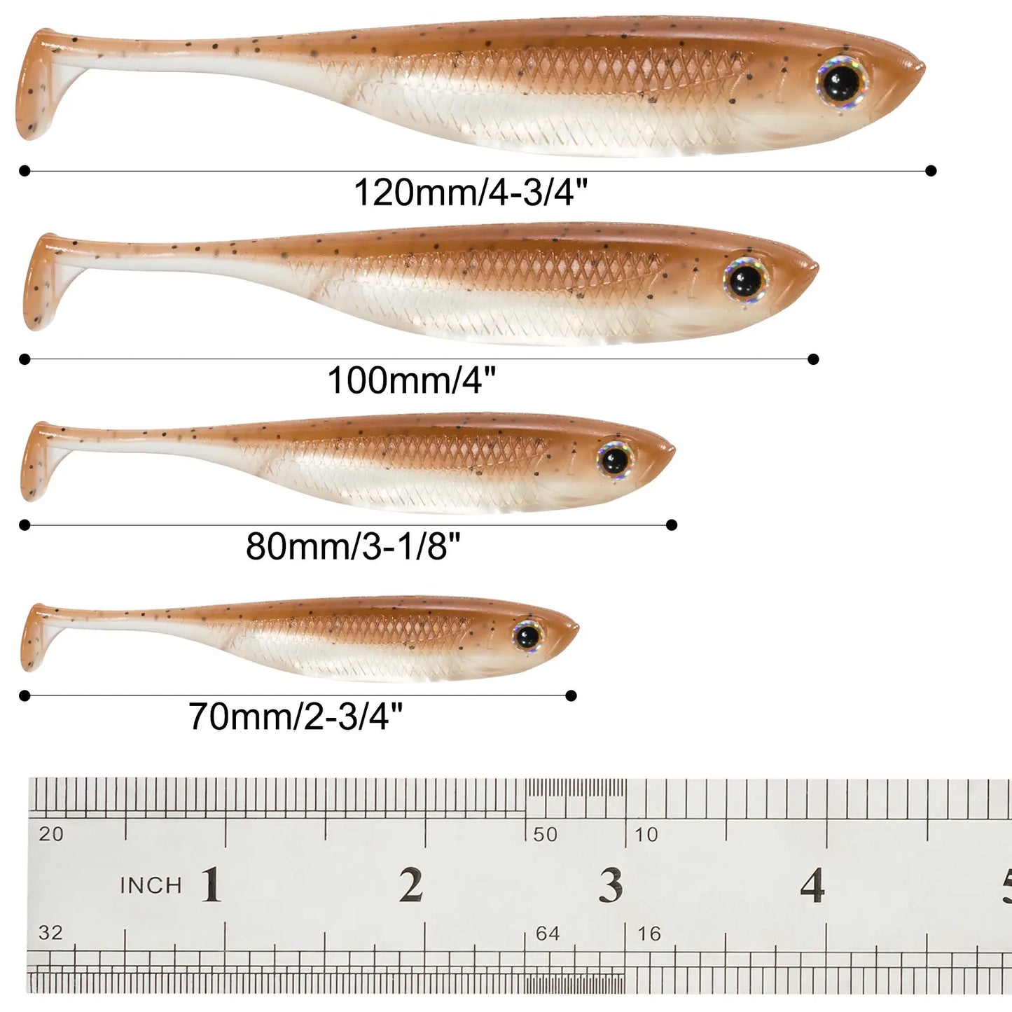 Paddle Tail Shad Swimbait (Various Sizes) - Duke's Fishing Supply