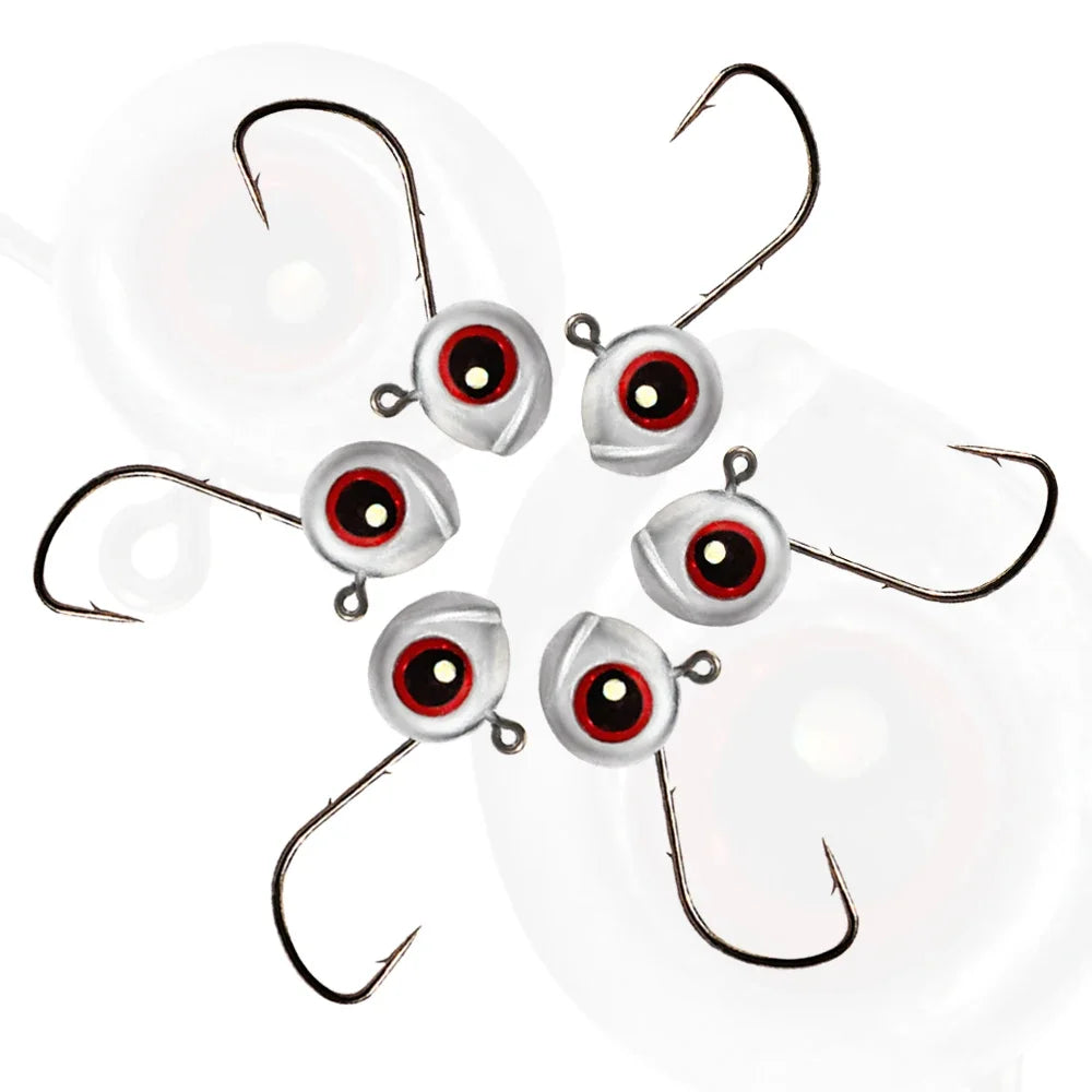 5-20Pcs Big Fish Eye Jig Head Hooks 2.5g 3.5g 5g Shank Barbed Root Ned Rig Fishing Soft Lure Kit Tackle Pesca Gear Fishhook - Duke's Fishing Supply