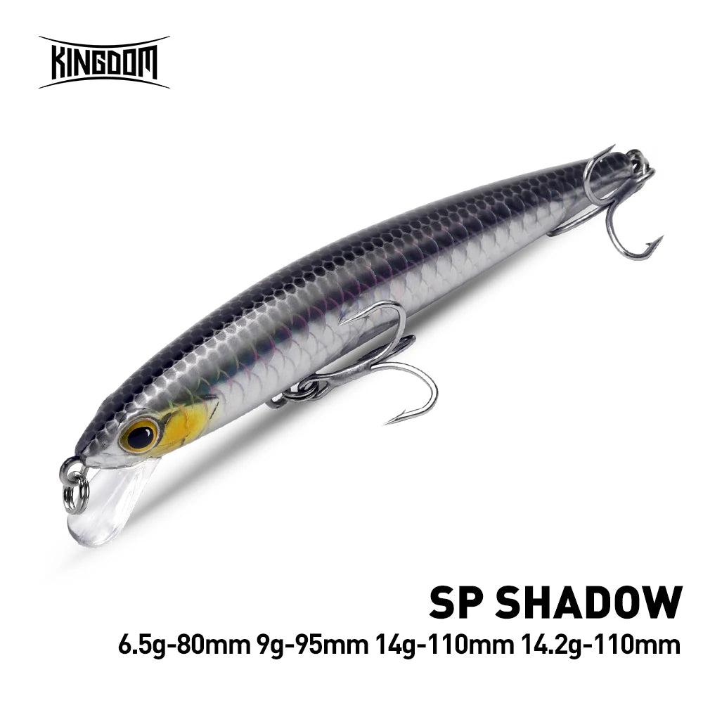 KINGDOM SP Shadow Fishing Lures 6.5g 9g 14g 14.2g Suspending Minnow Wobbler Crank Baits Artificial Sea Bass Pike Fishing Tackle - Duke's Fishing Supply