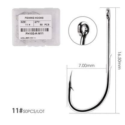 Barbed Long Shank Hooks (50/pk) - Duke's Fishing Supply