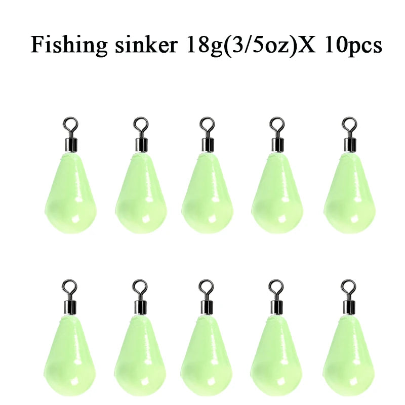 Glow-in-the-Dark Dropshot Sinker - Duke's Fishing Supply