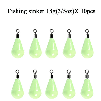 Glow-in-the-Dark Dropshot Sinker - Duke's Fishing Supply
