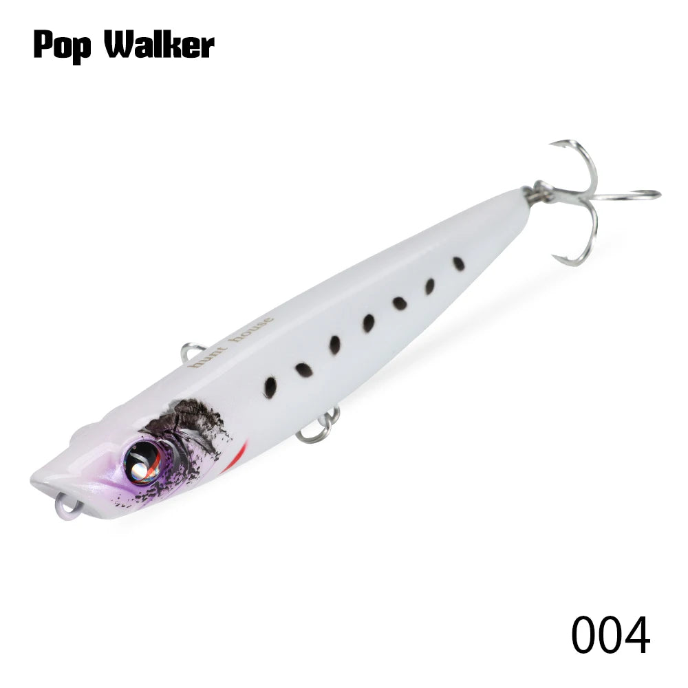 Hunthouse WTD Hard Pencil Fishing Lure Topwater Popper 90m/11.6g Stick Bait Wobblers Fishing Tackle For Seabass Pike LW547 - Duke's Fishing Supply