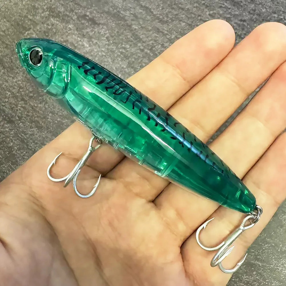 GOBAIT Floating Pencil Bait 17.5g 10cm Topwater Walk The Dog Fishing Lure 3D Swimbait Hook Popper Pesca Minnow Rattle Cranbait - Duke's Fishing Supply