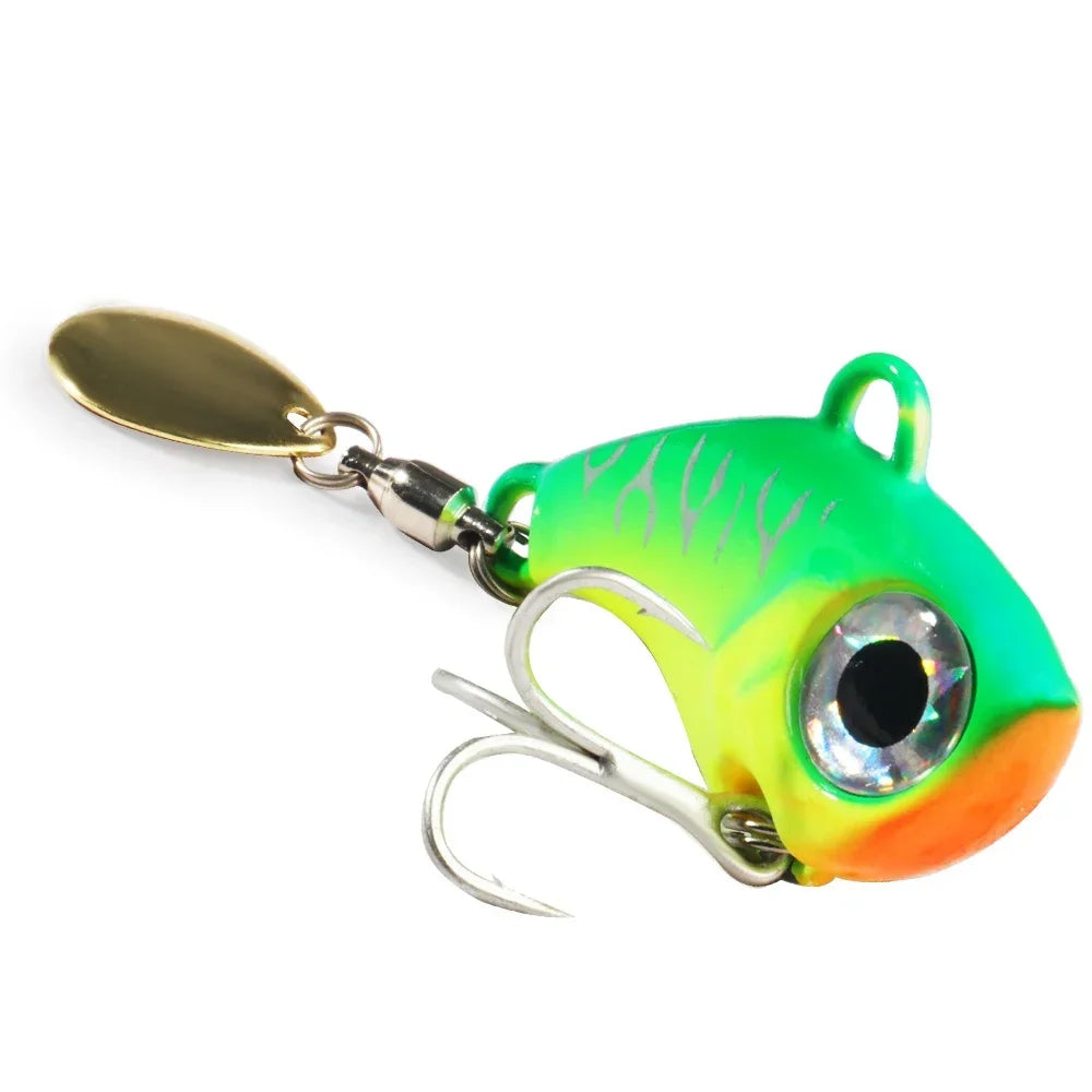 GOBAIT Spinner Bait 10g 20g 30g VIB Spoon Metal Jig Fishing Vibration Tackle Blade Pesca Rotating Spinning Lure Gear Spinnerbait - Duke's Fishing Supply