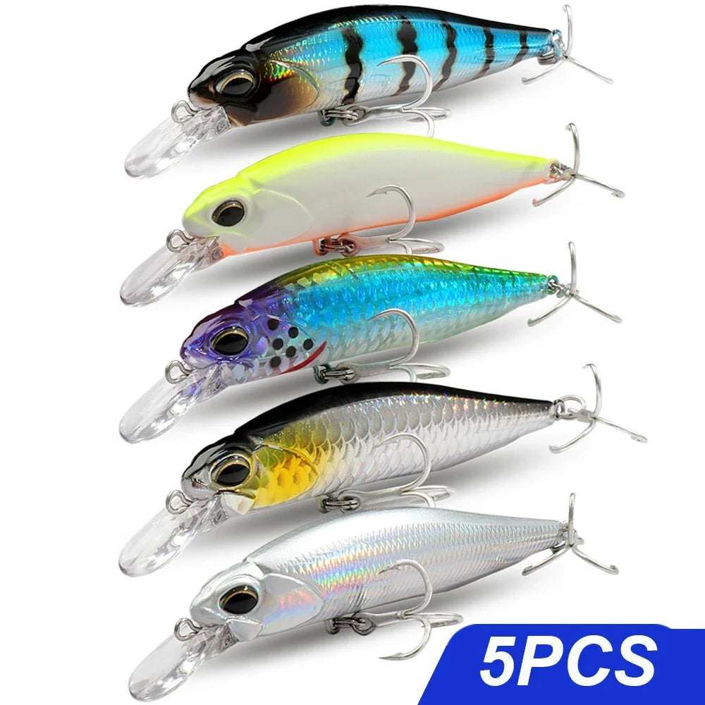 Fishing Lure Kit Floating 8.5g Bait Sinking Minnow 5g Wobbler Swimbait Carp Fishing Tackle Rattle Cranbait Set Pesca Jerkbait - Duke's Fishing Supply