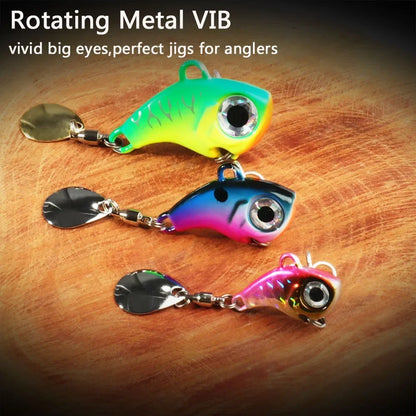 GOBAIT Spinner Bait 10g 20g 30g VIB Spoon Metal Jig Fishing Vibration Tackle Blade Pesca Rotating Spinning Lure Gear Spinnerbait - Duke's Fishing Supply