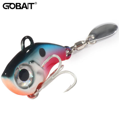 GOBAIT Spinner Bait 10g 20g 30g VIB Spoon Metal Jig Fishing Vibration Tackle Blade Pesca Rotating Spinning Lure Gear Spinnerbait - Duke's Fishing Supply