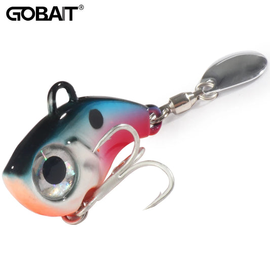 GOBAIT Spinner Bait 10g 20g 30g VIB Spoon Metal Jig Fishing Vibration Tackle Blade Pesca Rotating Spinning Lure Gear Spinnerbait - Duke's Fishing Supply