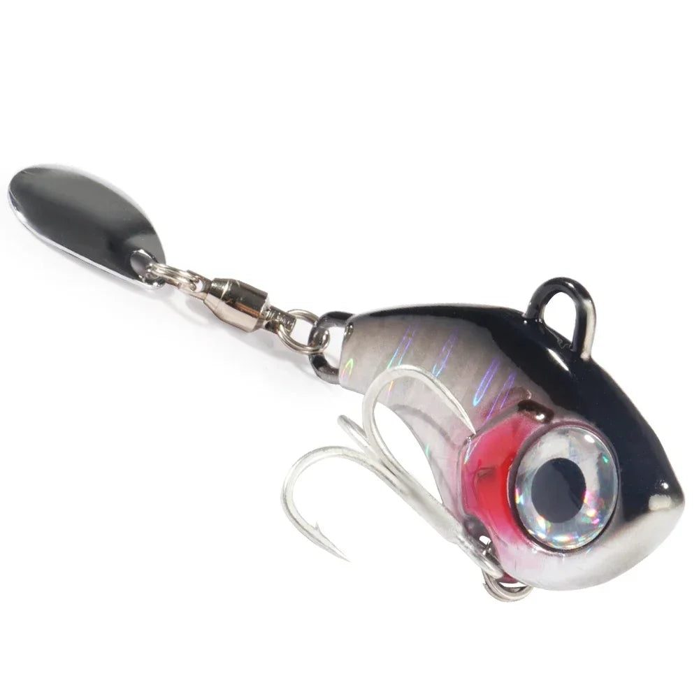 GOBAIT Spinner Bait 10g 20g 30g VIB Spoon Metal Jig Fishing Vibration Tackle Blade Pesca Rotating Spinning Lure Gear Spinnerbait - Duke's Fishing Supply