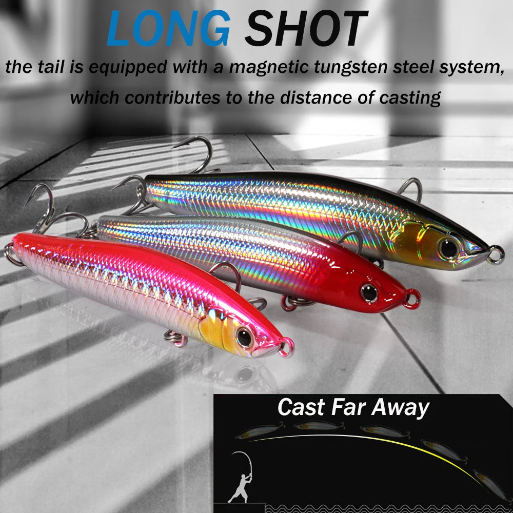 Sinking Pencil Bait 16g 9.8cm 12g 8.5cm Wobbler Weight Transfer System Popper Pesca Swimbait Cast Minnow Tackle Fishing Lure - Duke's Fishing Supply