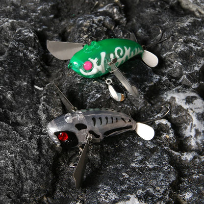 LETOYO 70mm/20g Topwater Noisy Bait Golden Cicada Propeller Popper Lure Bionic Floating Hard Baits For Bass Catfish - Duke's Fishing Supply