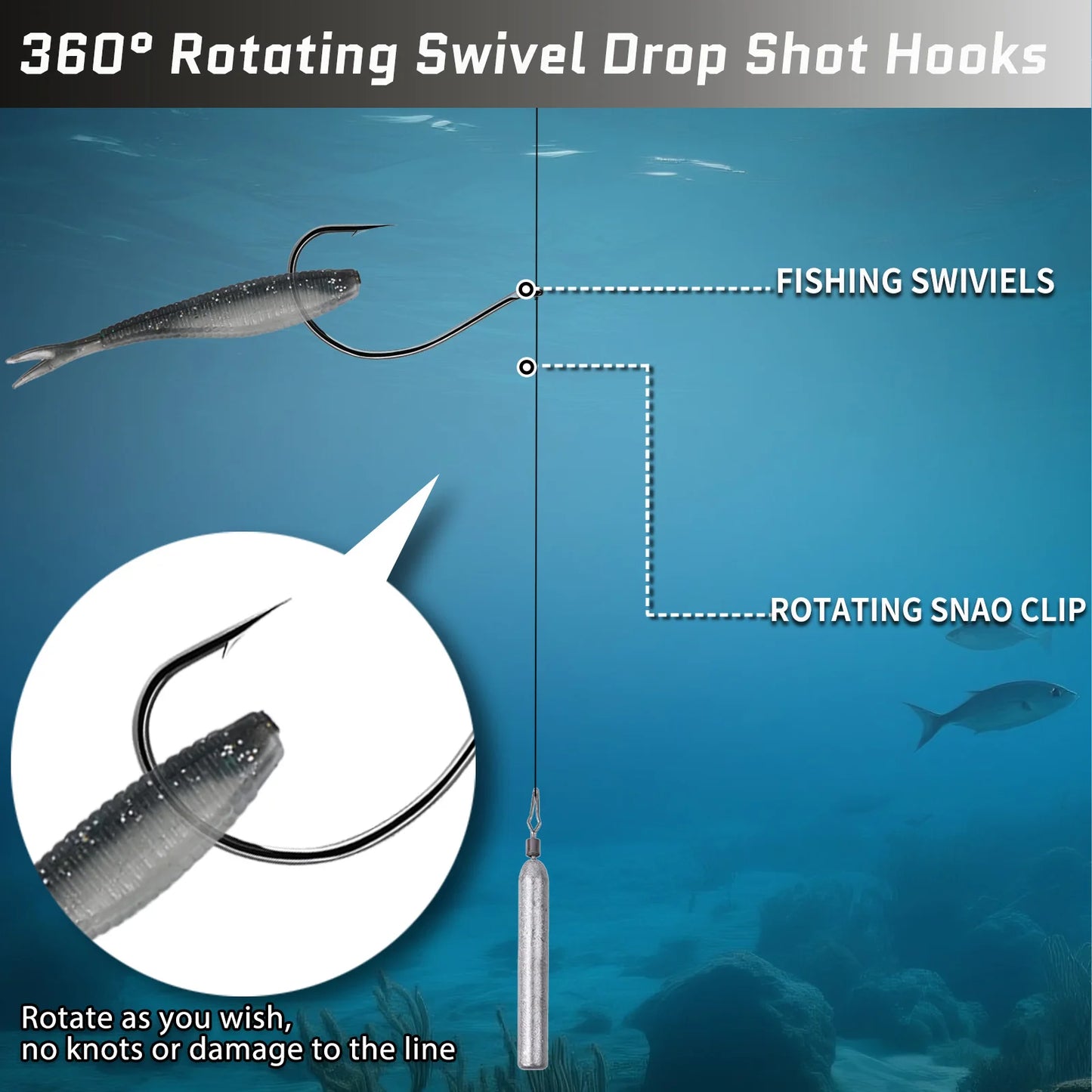 Drop Shot & Wacky Rig Hooks (50–200 Pack) - Duke's Fishing Supply