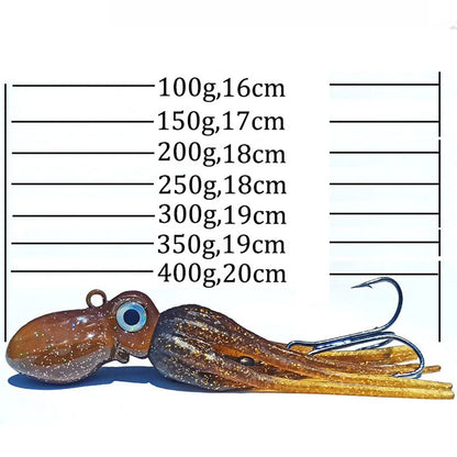 Glow-in-the-Dark Octopus Jig (100-400g) - Duke's Fishing Supply