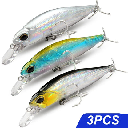 Fishing Lure Kit Floating 8.5g Bait Sinking Minnow 5g Wobbler Swimbait Carp Fishing Tackle Rattle Cranbait Set Pesca Jerkbait - Duke's Fishing Supply