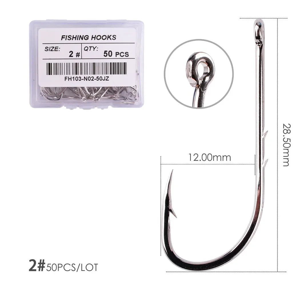 Barbed Long Shank Hooks (50/pk) - Duke's Fishing Supply