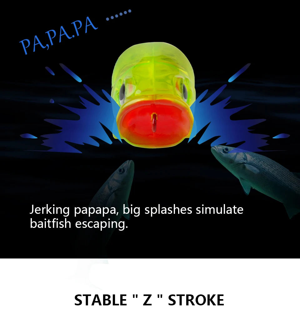 LETOYO 35mm 3.7g Micro Popper Fishing Lure Topwater Mini Artificial Hard Baits Wobblers For Stream Trout Bass Fishing Lures - Duke's Fishing Supply