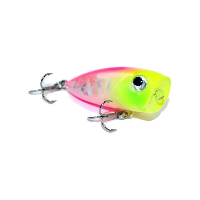 LETOYO 35mm 3.7g Micro Popper Fishing Lure Topwater Mini Artificial Hard Baits Wobblers For Stream Trout Bass Fishing Lures - Duke's Fishing Supply