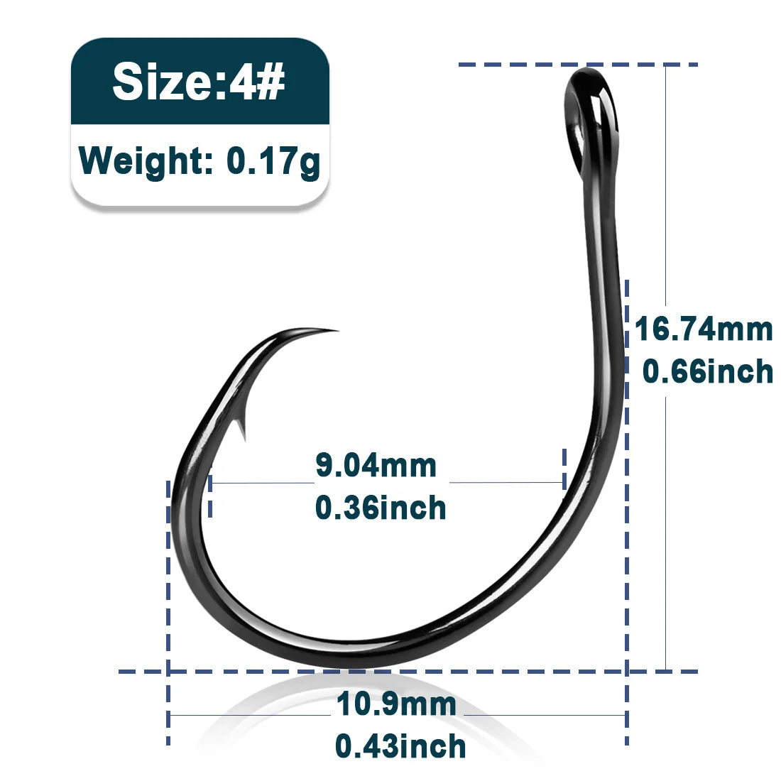 Inline Circle Hook (Various Sizes) - Duke's Fishing Supply