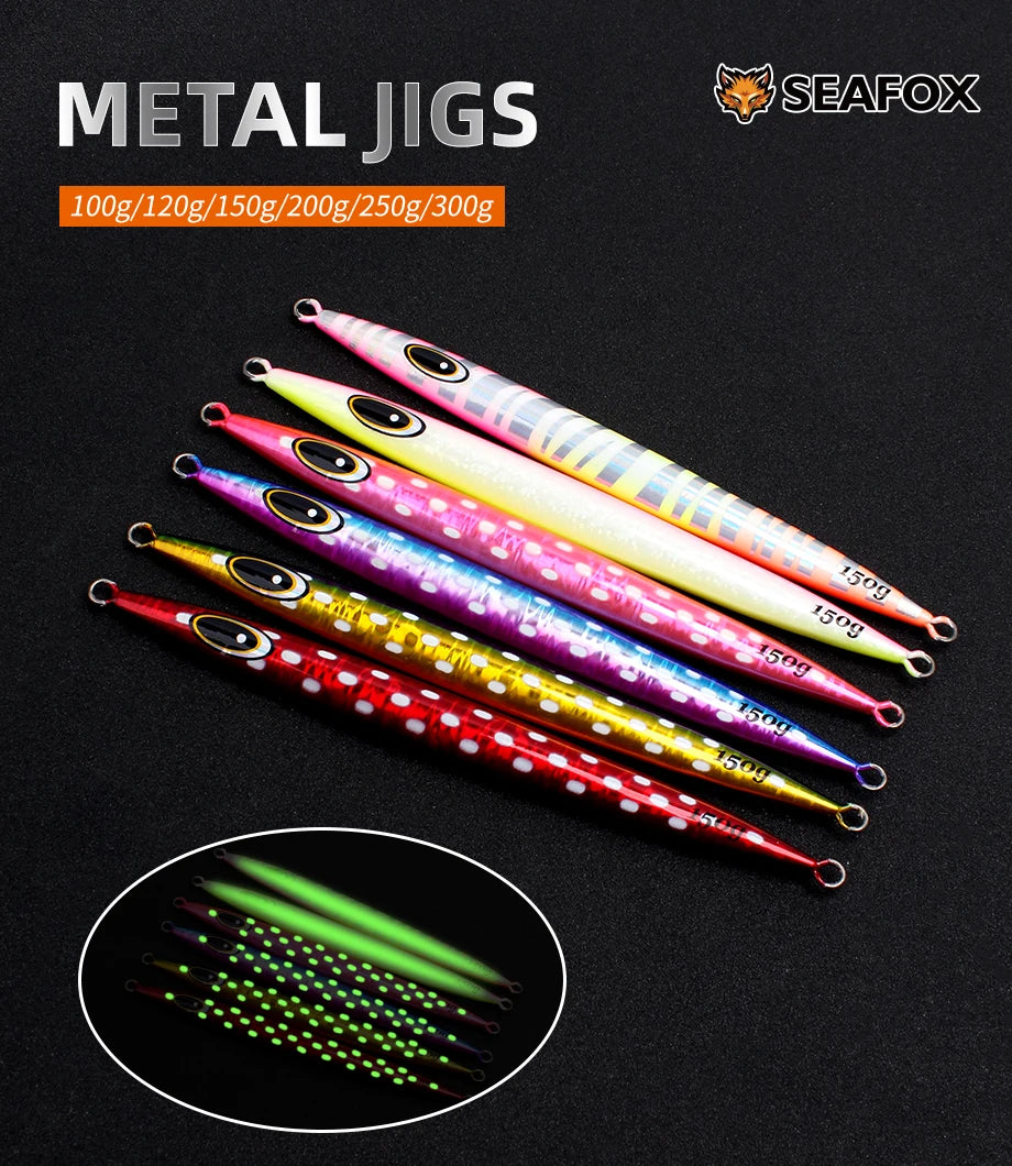 Sexfox Trolling Boat Fishing Slow Jigging Speed Sinking Vertical Metal Heavy Jig Tuna Deep Sea Fishing Lure - Duke's Fishing Supply