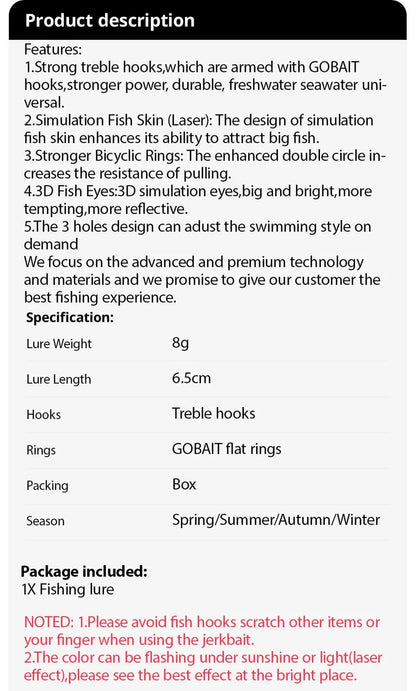 Top Water Floating Popper 8g 6.5cm Lure Steel Ball Copper Ballast Balance System Swimbait Pesca Wobbler Minnow Tackle Crank Bait - Duke's Fishing Supply
